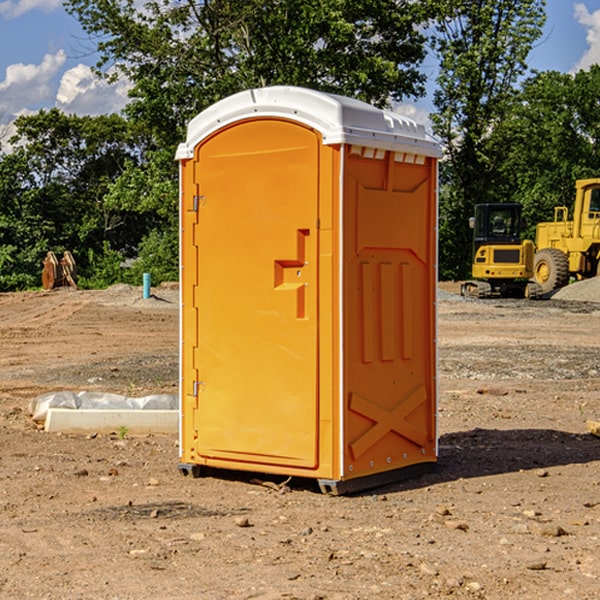 how often are the porta potties cleaned and serviced during a rental period in Cason